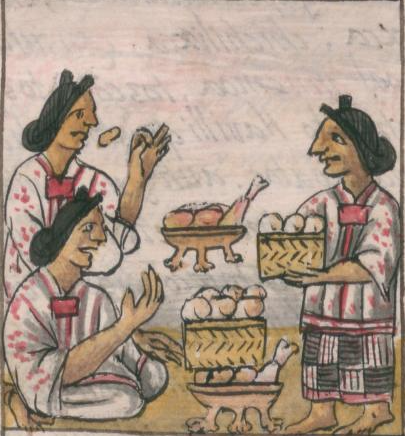 Women serving tamales - Florentine Codex